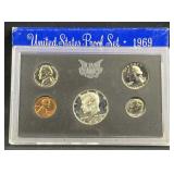 1969 Proof Set w/ Silver JFK Half (40%)