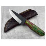 Handmade Steel Fixed Blade Knife w/ Sheath