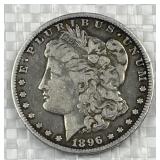 1896-O Morgan Silver Dollar, Better Date 90%