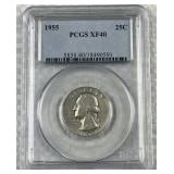 1955 Silver Washington Quarter, PCGS XF40