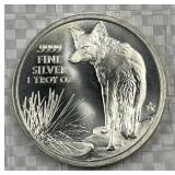 1oz Silver Texas Precious Metals 2016 Wolf .9999