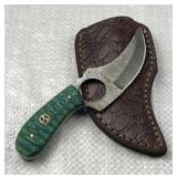 Damascus Steel Karambit Blade Knife w/ Sheath