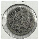 1884 Mexico 25 Centavos