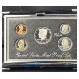 1996 Silver US Premier Proof Coin Set, 90%