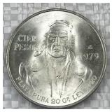 1979 Silver Mexico 100 Pesos Coin