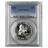 1962 Proof Silver Franklin Half, PCGS PR65