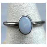 925 Silver Petite Ethiopian Opal Ring