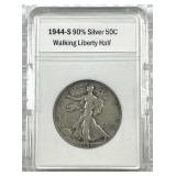 1944-S Walking Liberty Silver Half Dollar, US 90%