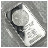 1oz Silver Sunshine Minting Bar .999 Fine BU