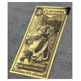 5 Goldbacks New Hampshire 1/200th Oz 24K Gold