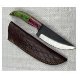 Handmade Steel Fixed Blade Knife w/ Sheath
