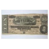 1864 Confederate States, Richmond Blue Bk $10