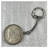 1885-O Morgan Silver Dollar Keychain, Luster
