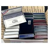 (21) Empty US Mint Commemorative Dollar Boxes/COAs