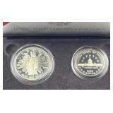 1989 Silver Proof Congressional Dollar +Clad Half