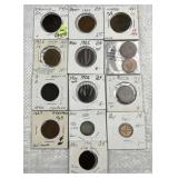 (14) Vintage Mexico Coins Dealer Lot