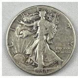1944 Walking Liberty Silver Half Dollar, US 90%
