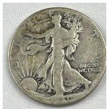 1941 Walking Liberty Silver Half Dollar, US 90%