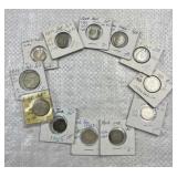 (12) Netherlands Silver Coins
