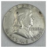 1962 Franklin Silver Half Dollar, US 90%