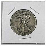 1934 Walking Liberty Silver Half Dollar, US 90%