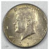1964 JFK 90% Silver Half Dollar, US 50c Coin