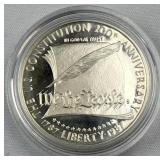 1987 Silver Proof 90% Dollar, Constitution