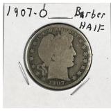 1907-O Barber Silver Half Dollar, US 90%
