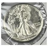 1945 Walking Liberty Silver Half Dollar, Quality