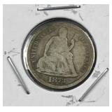 1873 US Seated Liberty Silver Dime