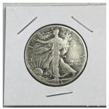 1945 Walking Liberty Silver Half Dollar, US 90%