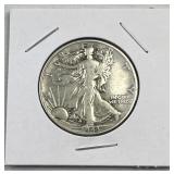 1943 Walking Liberty Silver Half Dollar, US 90%