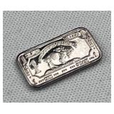 1 Gram Silver Buffao Bar .999 Fine