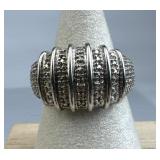 925 Silver Vtg Ross Simons Diamond Accent Cocktail