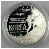 1991 Silver Proof 90% Dollar, Korean War