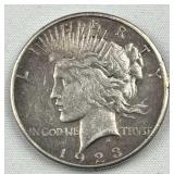 1923-S Peace Silver Dollar, US 90%, $1 Coin