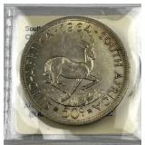 1964 Silver South Africa 50 Cent Coin