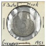 1951 Silver German Deutchemark Coin