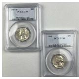 1964-P&D Silver Washington Quarters, PCGS
