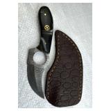 Damascus Steel Fixed Blade Knife w/ Sheath