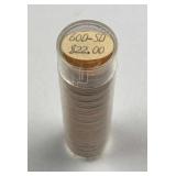 1960-D Sm Date Lincoln Cent Roll, BU