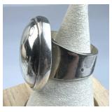 925 Silver Mexico Vtg. Domed Oval  Smooth Face Rin