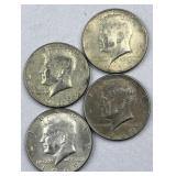 (4) 1969 JFK 40% Silver Half Dollars