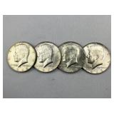 (4) 1968 JFK 40% Silver Half Dollars