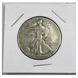 1941 Walking Liberty Silver Half Dollar, US 90%