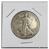 1942-D Walking Liberty Silver Half Dollar, US 90%