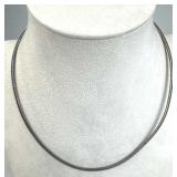 925 Silver Vtg. Fine Omega Chain Necklace