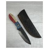Handmade Steel Fixed Blade Knife w/ Sheath