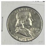 1961-D Franklin Silver Half Dollar, US 90% Coin