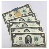 (25) 1976 Dallas Consecutive UNC $2 Bills